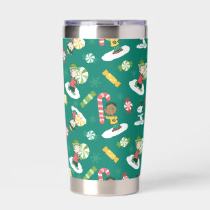 Peanuts Peppermint Dreams Holiday Pattern Insulated Tumbler