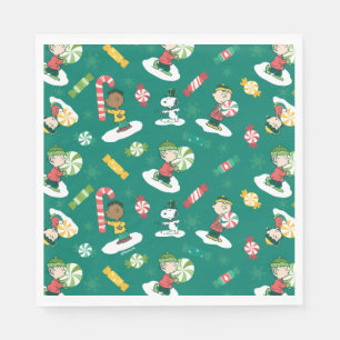 Peanuts Peppermint Dreams Holiday Pattern Napkins