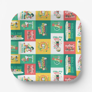 Peanuts Peppermint Dreams   Holiday Pattern Paper Plates