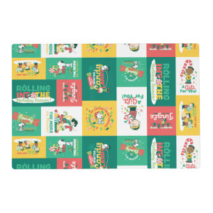 Peanuts Peppermint Dreams Holiday Pattern Placemat
