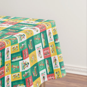 Peanuts Peppermint Dreams   Holiday Pattern Tablecloth