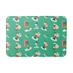 Peanuts Peppermint Dreams Snowflake Pattern Bath Mat