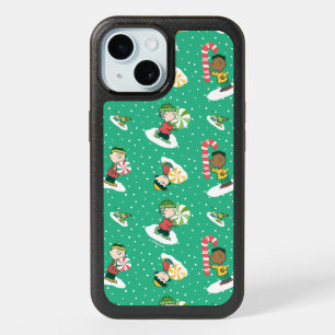 Peanuts Peppermint Dreams Snowflake Pattern iPhone 15 Case