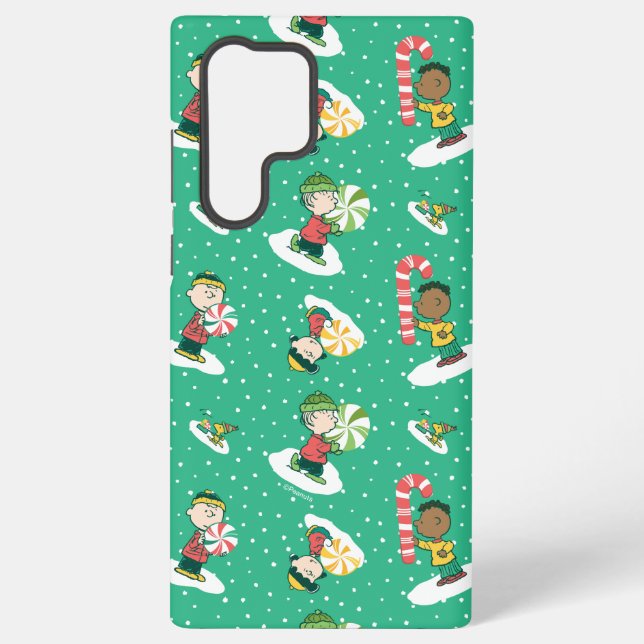 Peanuts Peppermint Dreams Snowflake Pattern Samsung Galaxy Case (Back)