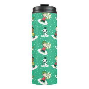 Peanuts Peppermint Dreams Snowflake Pattern Thermal Tumbler