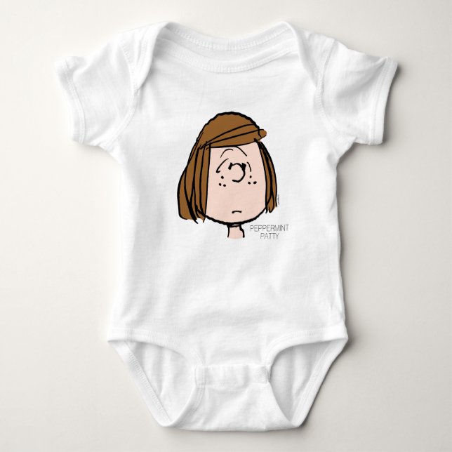 Peanuts | Peppermint Patty Confused Face Baby Bodysuit (Front)