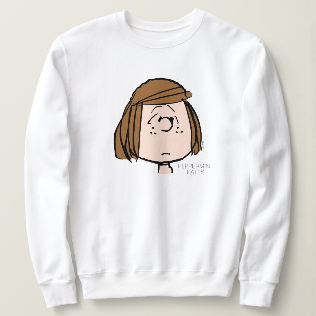 Peanuts | Peppermint Patty Confused Face Sweatshirt (Design Front)