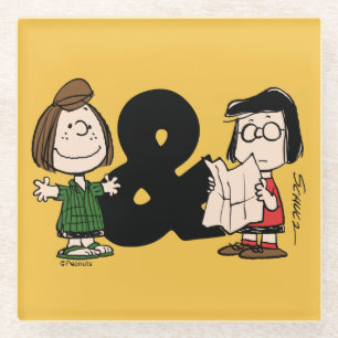 Peanuts Peppermint Patty & Marcie Glass Coaster