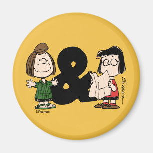 Peanuts Peppermint Patty & Marcie Magnet