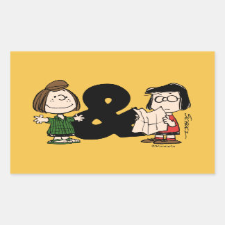 Peanuts | Peppermint Patty & Marcie Rectangular Sticker