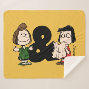Peanuts Peppermint Patty & Marcie Sherpa Blanket