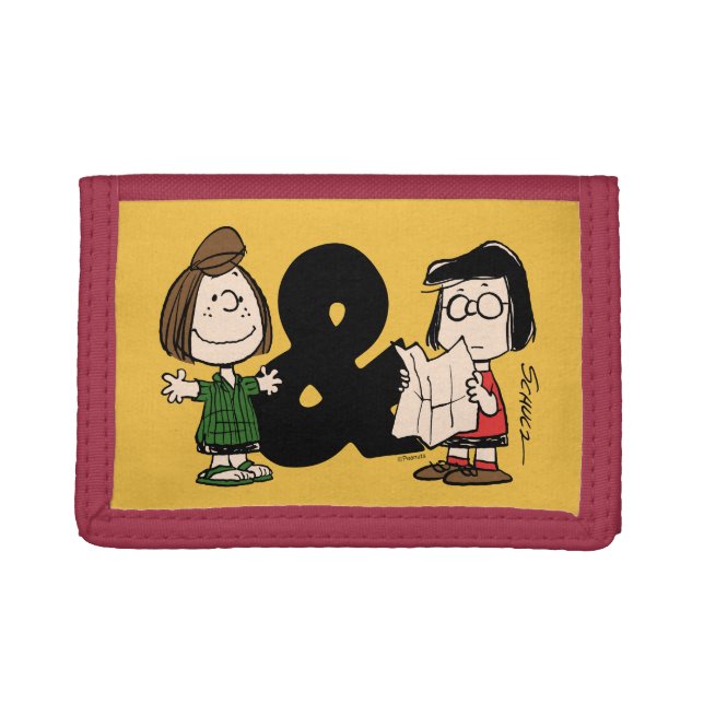 Peanuts | Peppermint Patty & Marcie Tri-fold Wallet (Front)
