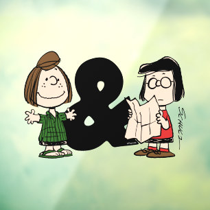 Peanuts   Peppermint Patty & Marcie Window Cling