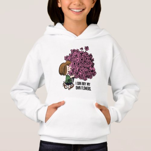 Peanuts  Peppermint Patty Pink Bouquet Hoodie