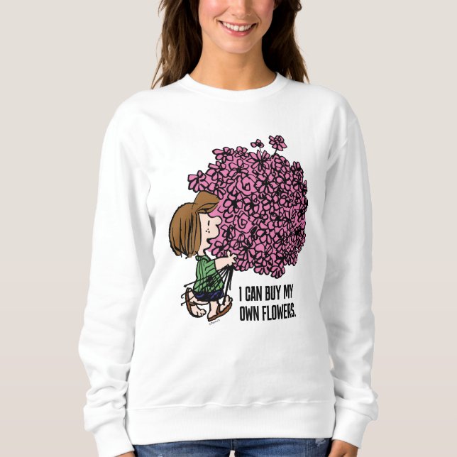 Peanuts | Peppermint Patty Pink Bouquet Sweatshirt (Front)