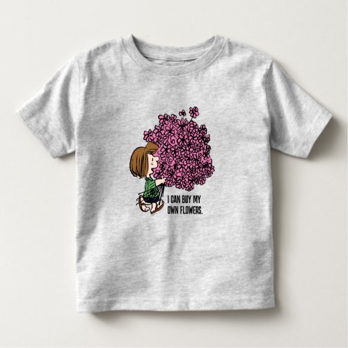 Peanuts  Peppermint Patty Pink Bouquet Toddler T_shirt