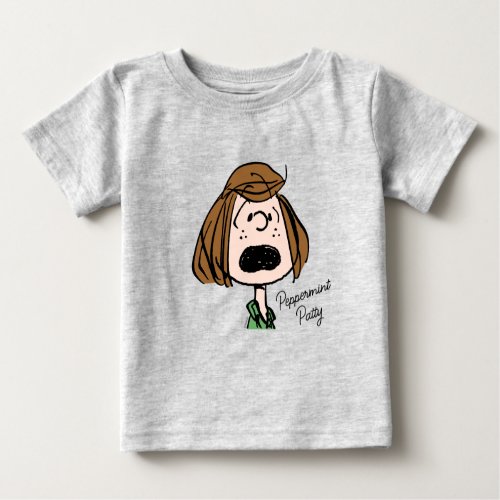 Peanuts  Peppermint Patty Screaming Face Baby T_Shirt