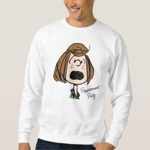 Peanuts  Peppermint Patty Screaming Face Sweatshirt