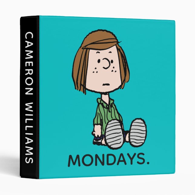 Peanuts | Peppermint Patty Sitting 3 Ring Binder (Front/Spine)