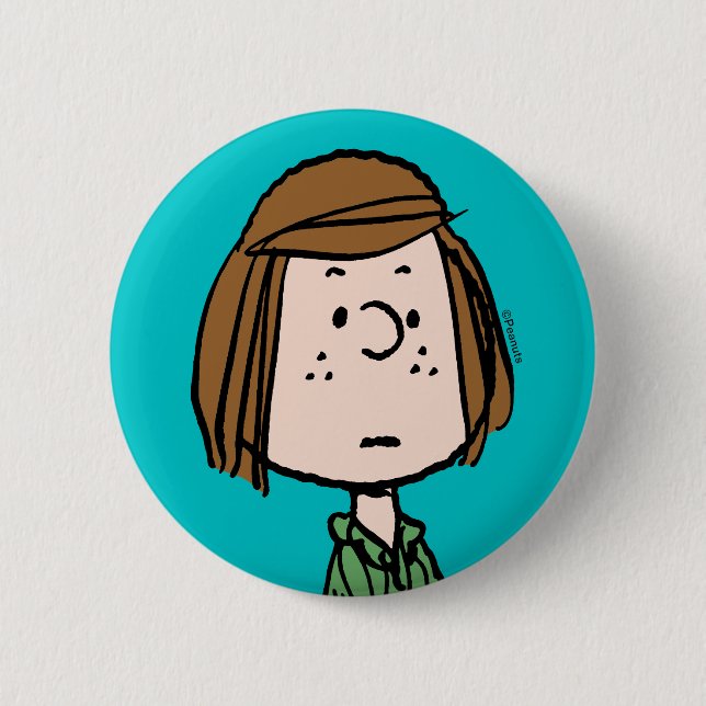 Peanuts | Peppermint Patty Sitting Button (Front)