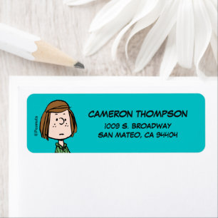 Peanuts   Peppermint Patty Sitting Label