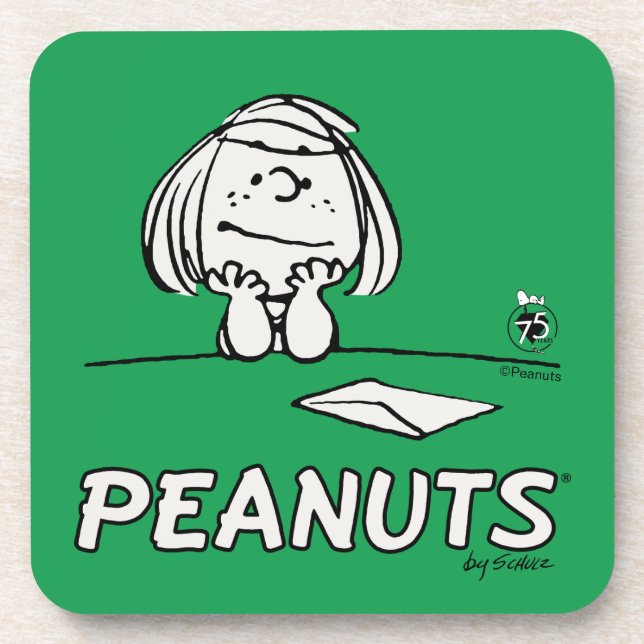 Peanuts | Peppermint Patty Thoughts Beverage Coaster (Front)