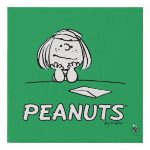 Peanuts   Peppermint Patty Thoughts Faux Canvas Print