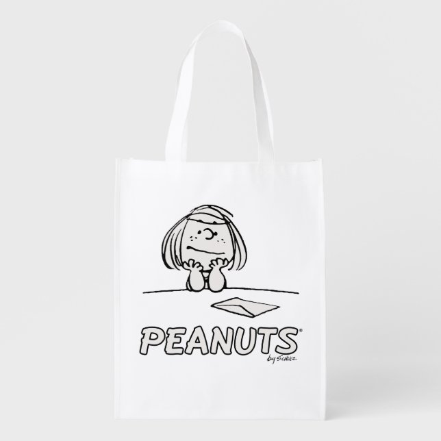 Peanuts | Peppermint Patty Thoughts Grocery Bag (Front)