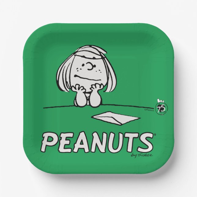 Peanuts | Peppermint Patty Thoughts Paper Plates (Front)