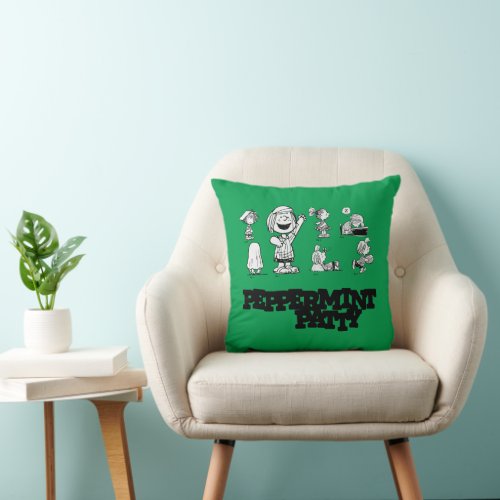 Peanuts  Peppermint Patty Throw Pillow