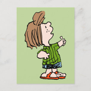 Peanuts   Peppermint Patty Thumbs Up Postcard