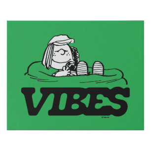 Peanuts Peppermint Patty Vibes Faux Canvas Print