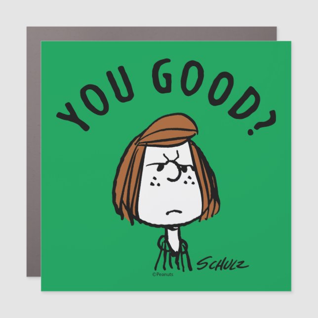 Peanuts | Peppermint Patty You Good? Car Magnet (Front)