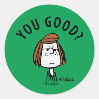 Peanuts | Peppermint Patty You Good? Classic Round Sticker