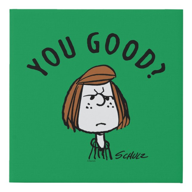 Peanuts | Peppermint Patty You Good? Faux Canvas Print (Front)