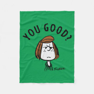 Peanuts Peppermint Patty You Good? Fleece Blanket