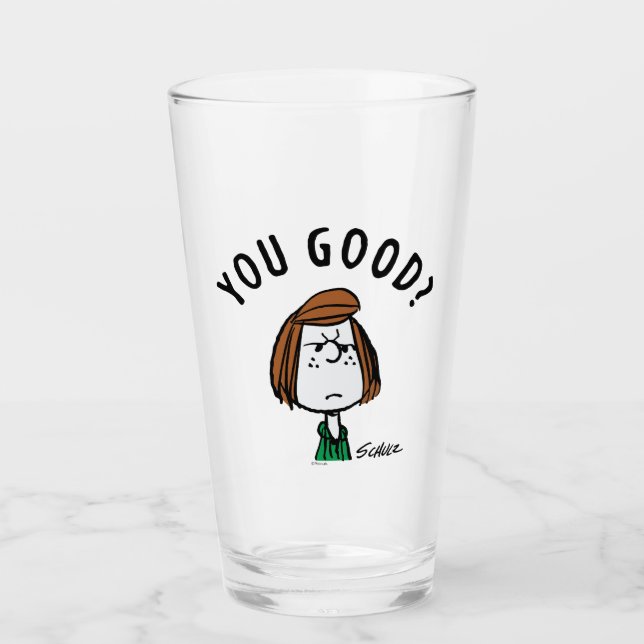 Peanuts | Peppermint Patty You Good? Glass (Front)