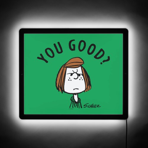 Peanuts  Peppermint Patty You Good LED Sign