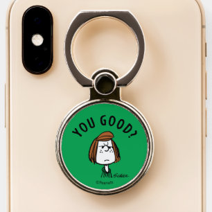 Peanuts Peppermint Patty You Good? Phone Ring Stand
