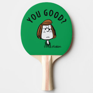 Peanuts Peppermint Patty You Good? Ping Pong Paddle