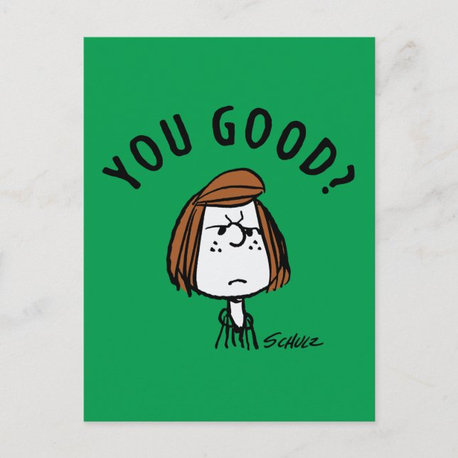 Peanuts | Peppermint Patty You Good? Postcard (Front)