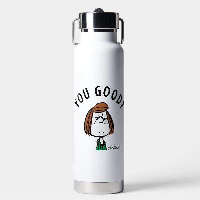 Peanuts | Peppermint Patty You Good? Water Bottle (Front)