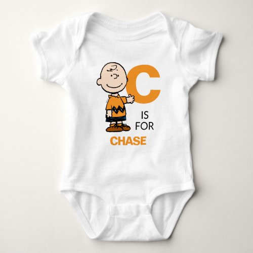 PEANUTS  Personalized Charlie Brown Baby Bodysuit