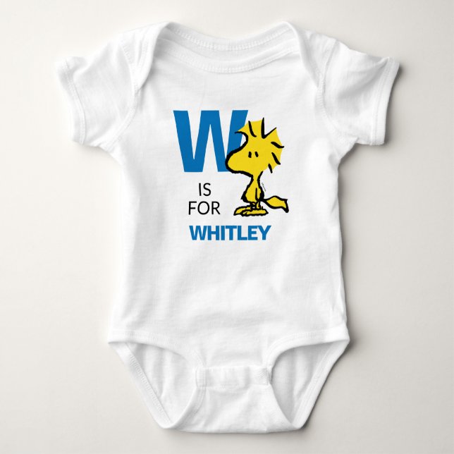 PEANUTS | Personalized Woodstock Baby Bodysuit (Front)