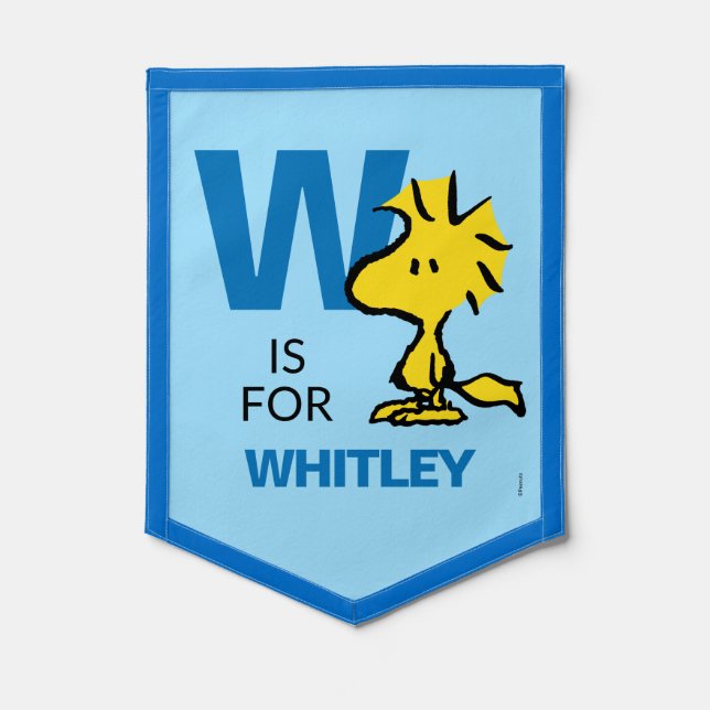 PEANUTS | Personalized Woodstock Pennant (Front)
