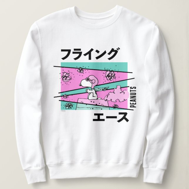 Peanuts | Pink Flying Ace Sweatshirt (Design Front)
