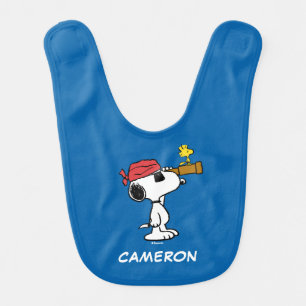 Peanuts   Pirate Snoopy and Woodstock Baby Bib