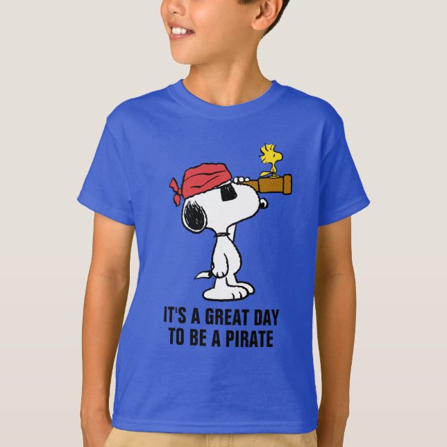 Peanuts | Pirate Snoopy and Woodstock T-Shirt (Front)