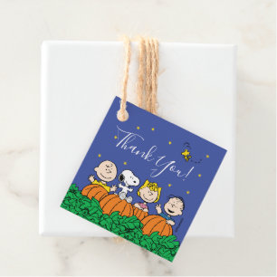 Peanuts Pumpkin Baby Shower - Thank You Favor Tags