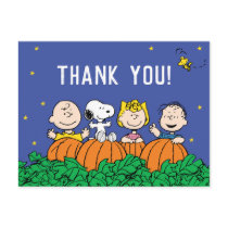 Peanuts | Pumpkin Baby Shower Thank You Holiday Postcard